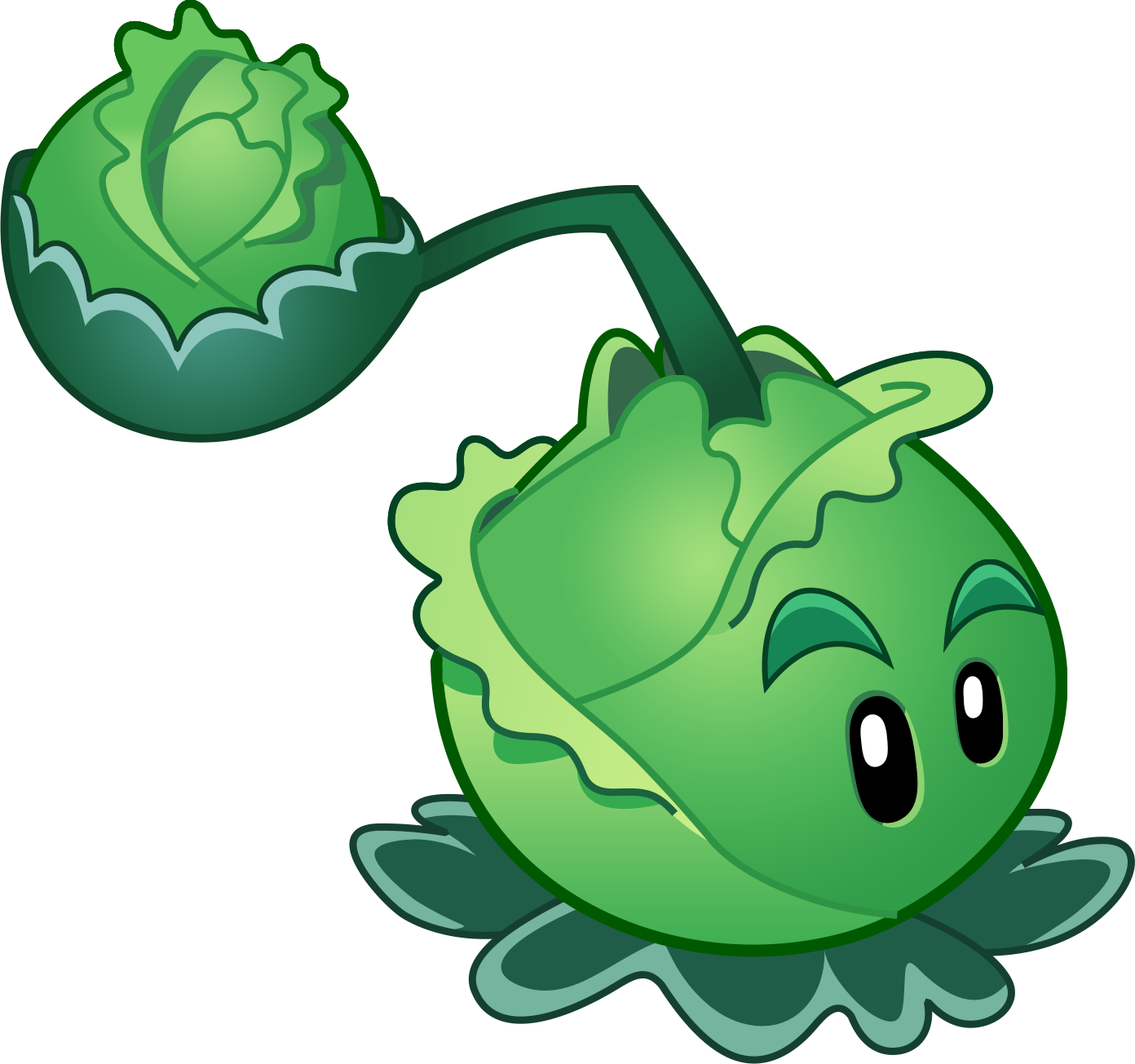 Zombie Clipart Plant Vs Zombie - Pvz 2 Cabbage Pult (1392x1305), Png Download