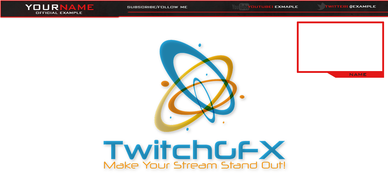 Simple Red Free Twitch Overlay - Best Stream Overlay Twitch Free (1280x720), Png Download