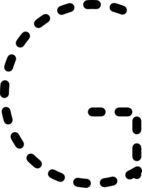 Tracer Clipart - Letter G To Trace (456x601), Png Download