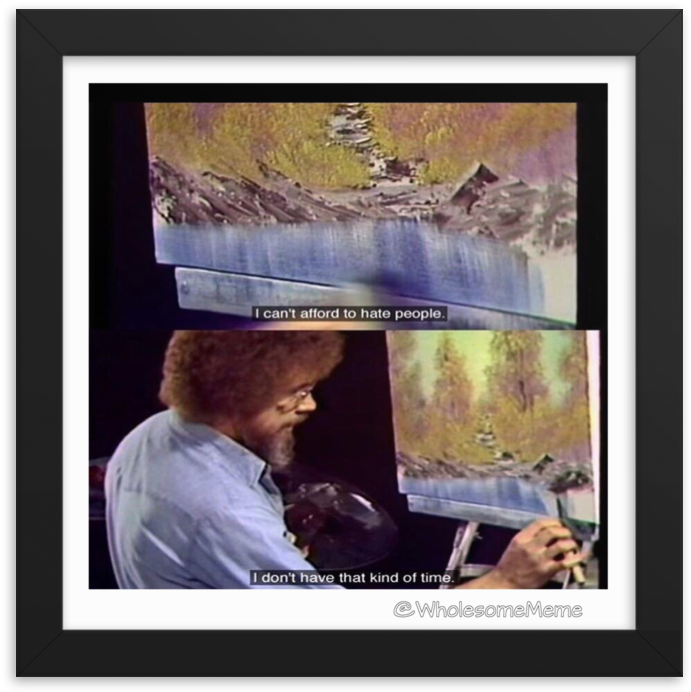 "bob Ross" Framed Enhanced Matte Poster, A Great Choice - Picture Frame (1000x1000), Png Download