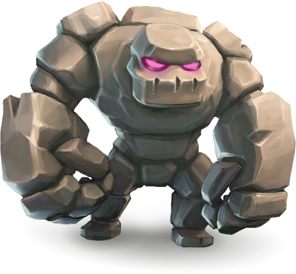 Golem More Clash Of Clans - Golem Clash Royal Png (578x535), Png Download