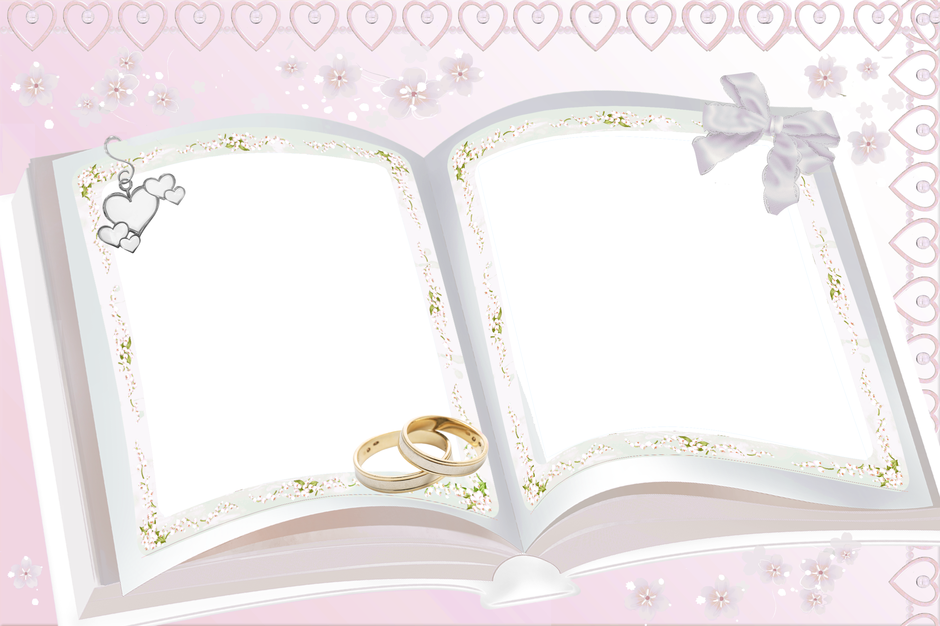 Transparent Pink Wedding Frame Wedding Pics, Wedding - Psd (3000x2000), Png Download