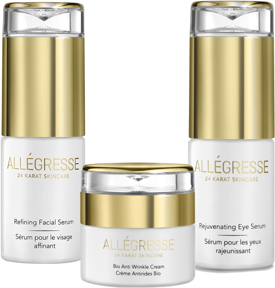 K Gold Png - Allegresse 24k Gold Silhouette Eye Cream (1104x1104), Png Download