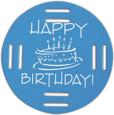 Happy Birthday Blue Fobbie - Label (600x600), Png Download