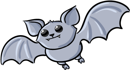 Bat Clipart Bird - Cute Bat Clipart (432x323), Png Download