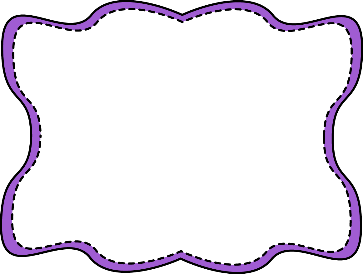 Lilac Clipart Frame - Purple And Black Border (1162x878), Png Download