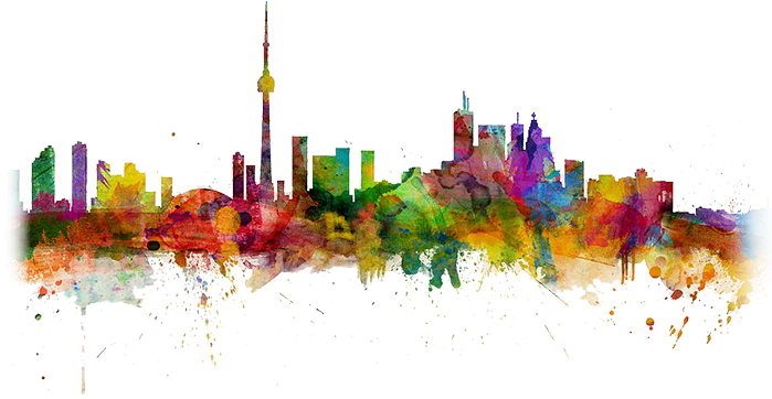 No Other Color Will Be Permitted - Toronto Skyline Canvas Painting (700x370), Png Download