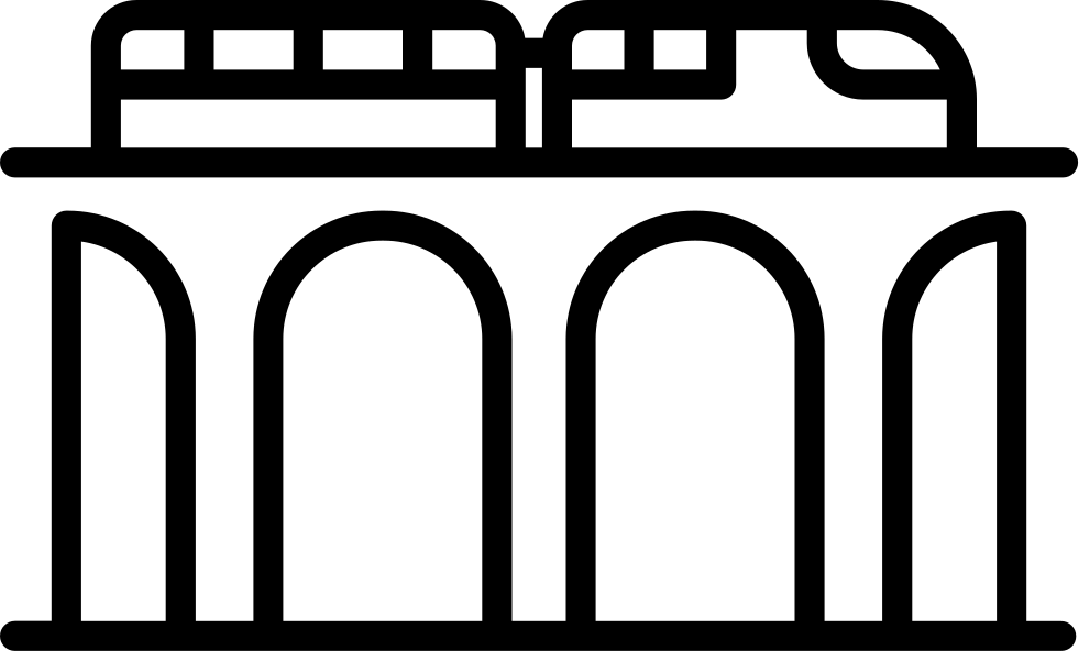 Png File Svg - Train On A Bridge Svg (981x592), Png Download