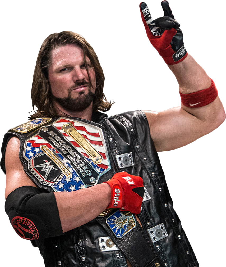 Aj Styles - United States Champion Aj Styles (855x1009), Png Download
