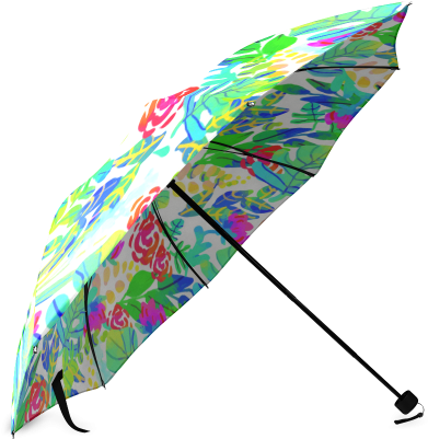 Cute Tropical Watercolor Flowers Foldable Umbrella - Mandala Lace Ornamental Pattern Foldable Umbrella 8 (500x500), Png Download