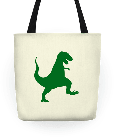 Green T-rex Tote - Silhouette T Rex Clipart (484x484), Png Download