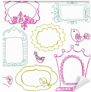 Sweet Doodle Frames With Birds And Flower Elements - Flower (400x400), Png Download