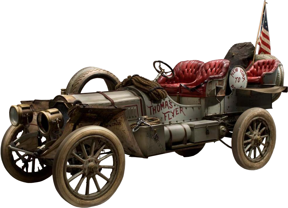 1907 Thomas Flyer From The 1908 New York To Paris Race - New York City (1104x792), Png Download