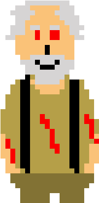 Yo Bald Headed Granny - Pixel Art (440x590), Png Download