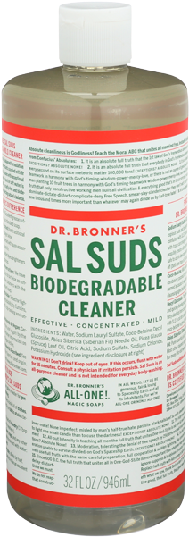 Bronners Sal Suds Cleaner Biodegradable - Dr. Bronners, Sal Suds Biodegradable Cleaner - 32 Fl (650x650), Png Download