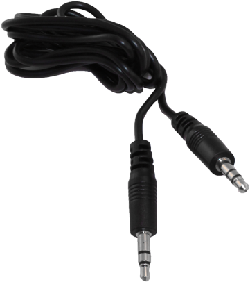 5 Mm Auxiliary Audio Cable In Black - Pug (420x516), Png Download