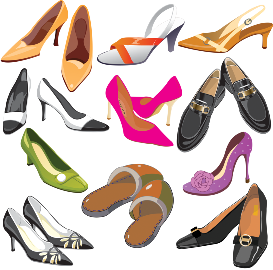 Download Shoes Vector Free Clipart High-heeled Shoe - Shoes Vector Free (900x889), Png Download