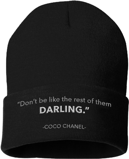 Beanies Don't Be Like The Rest Darling Coco Chanel - Beanie (647x837), Png Download