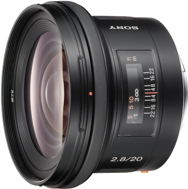 Sal 20f28 - Sony 20mm F2.8 Aps-c Lens (500x417), Png Download