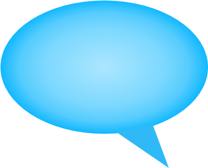 Blue Thought Bubble Png Download - Blue Speech Bubble Left (436x355), Png Download