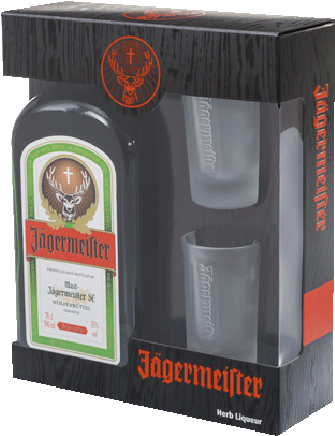 Herbal Liqueur Gift Set - Jagermeister Shot Glass Pack (312x559), Png Download