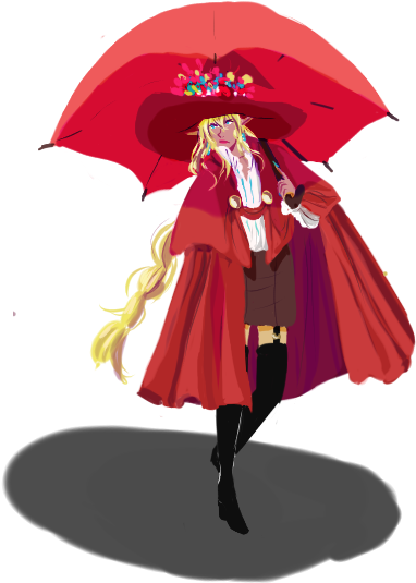 The Inspiration For Taako's Clothes Comes From Howl's - Umbrella (500x600), Png Download