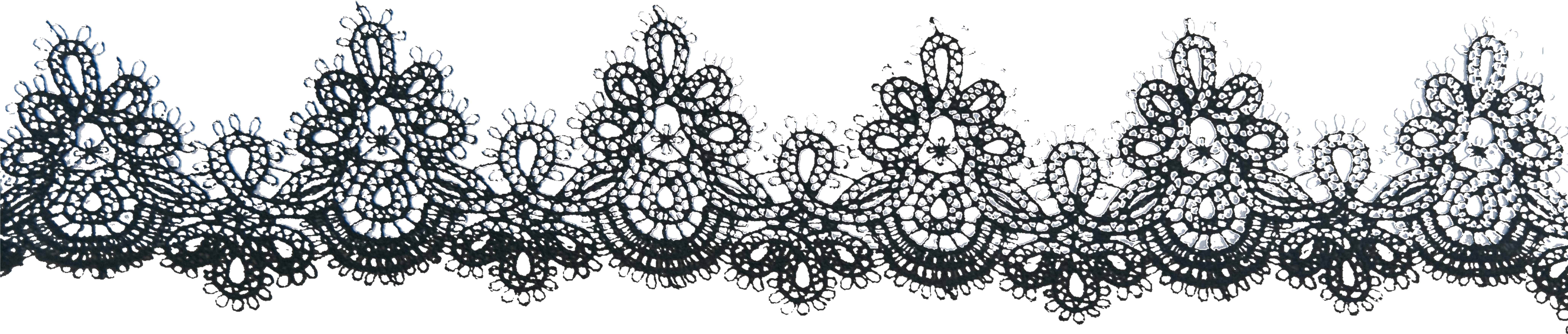 Lace Trim Editorial (8246x1800), Png Download