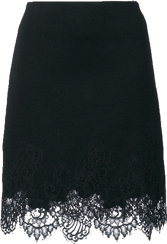 Ermanno Scervino Lace Trim Skirt - Skirt (500x500), Png Download
