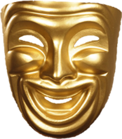 Post - Mascara Del Teatro Griego (420x480), Png Download