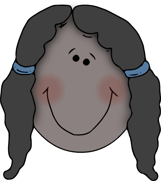 How To Set Use Girl Face With Pigtails Clipart - Kartun Muka Anak Kecil (534x597), Png Download