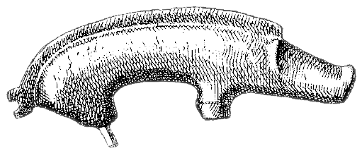 1904 Guilden Morden Boar Drawing - Guilden Morden Boar (520x232), Png Download
