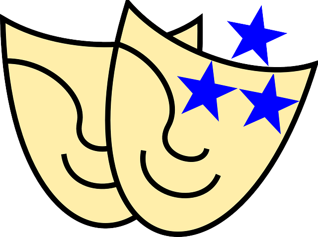 Theatre, Sock And Buskin, Tragedy Comedy, Masks, Acting - Theme Clipart (640x477), Png Download