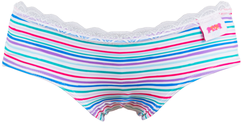 Fuschia Ombre- Boy Shorts With Lace Trim - Bra (600x600), Png Download