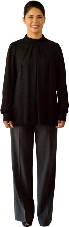 Lace Neck Blouse By Vertigo Paris - Jumpsuit (800x800), Png Download