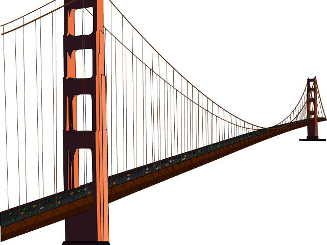 Golden Gate Bridge Clipart - Golden Gate Bridge (640x480), Png Download