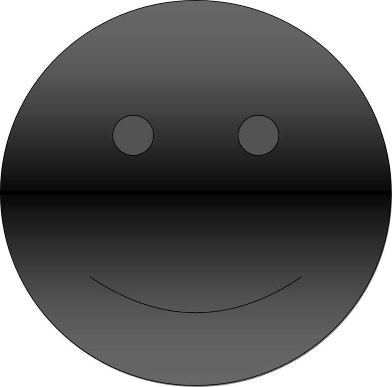 Black Gradient Smiley Face - Umbrella Stand (778x768), Png Download
