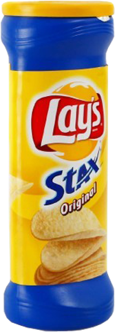 Lays Stax - Lay's Stax Potato Crisps, Original - 5.75 Oz Canister (500x500), Png Download