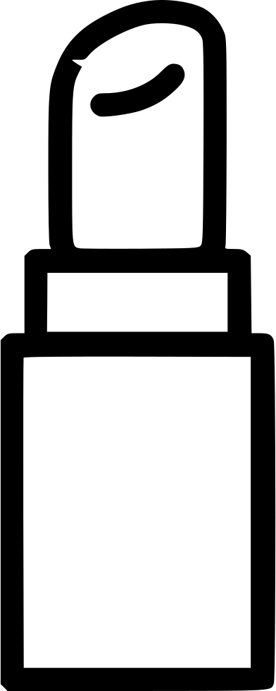 Lipstick Makeup Woman Accessories Comments - Makeup Icon Transparent Background (392x980), Png Download