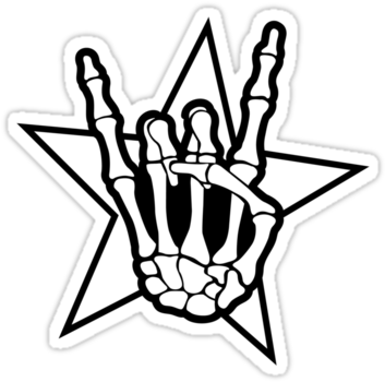 Rock Hand Png Download " - Cool Bike Stickers Logo (375x360), Png Download