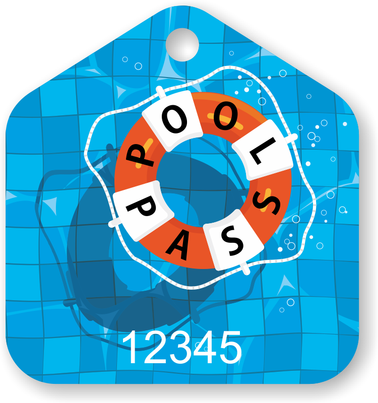 Pool Pass In House Shape Life Ring Tag - Swimming Pool (750x800), Png Download