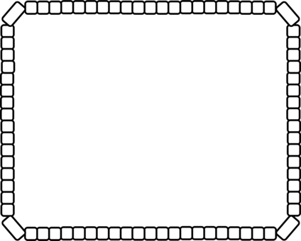 Shape Rectangle Picture Frames Polygon Document - Cute Rectangle Border Black And White (424x340), Png Download