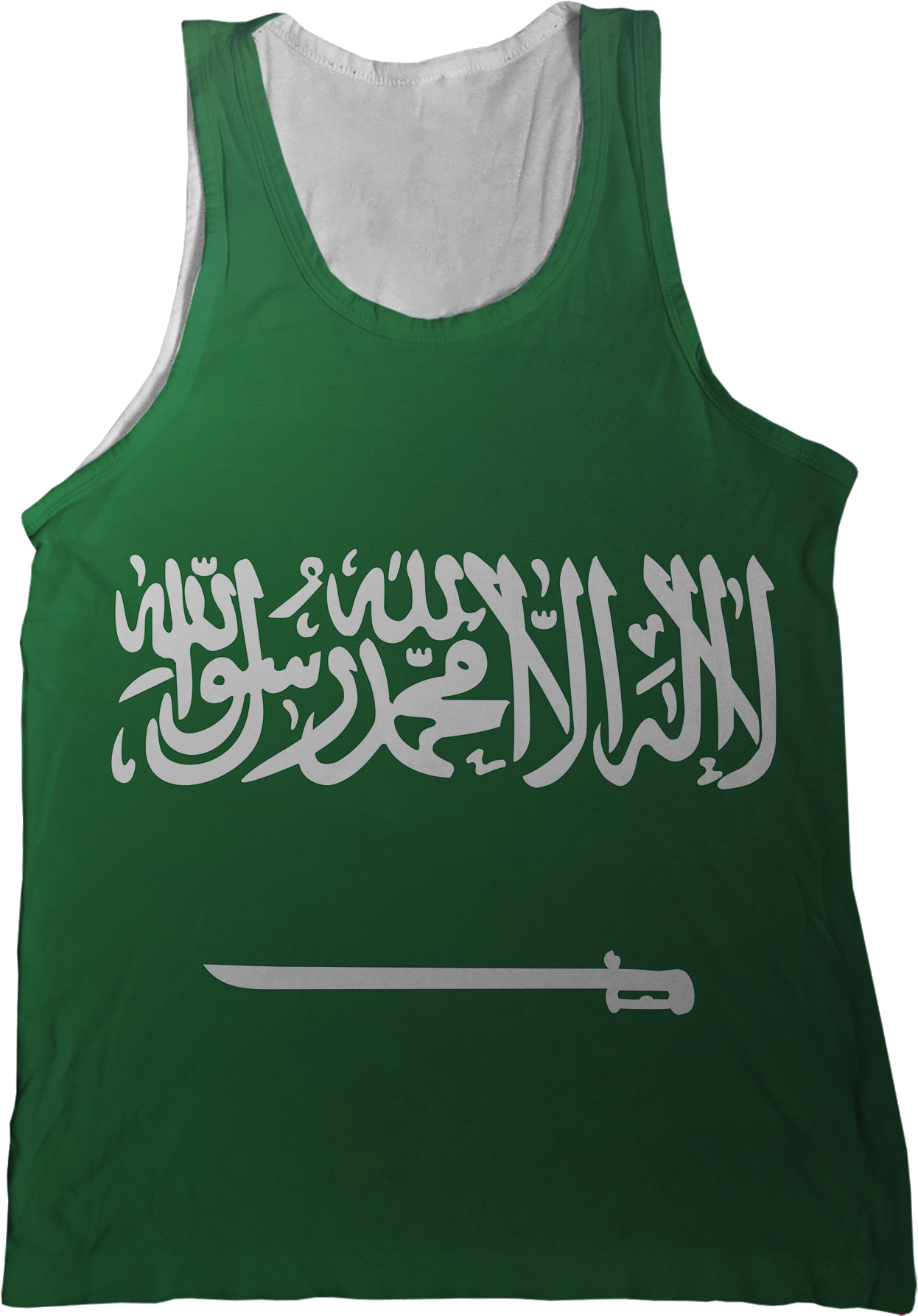Saudi Arabia Flag Tank Top - Flag: Thuluth Script From The Flag Of Saudi Arabia (1296x1786), Png Download