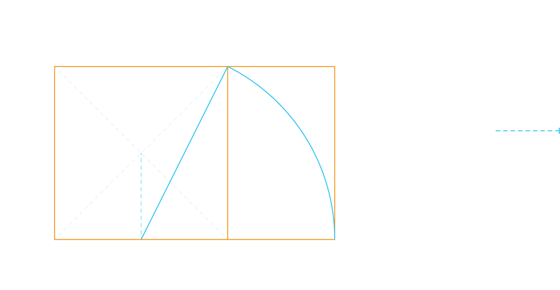 Golden Ratio, The Golden Rectangle's Ratios - Diagram (1901x1201), Png Download
