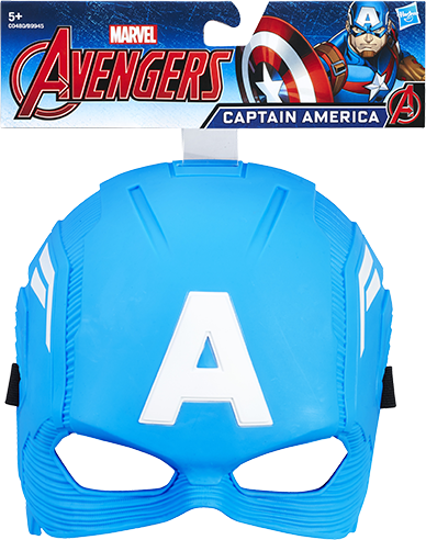 The Avengers Mask, Captain America, , Large - Hasbro Captain America Mask (388x492), Png Download