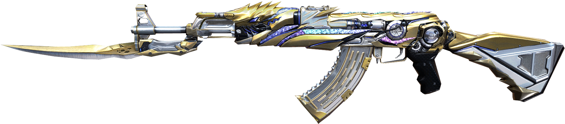 Ak 47 Knife Transformer Imperial Gold - Ak47 Transformer Imperial Gold (1904x1040), Png Download