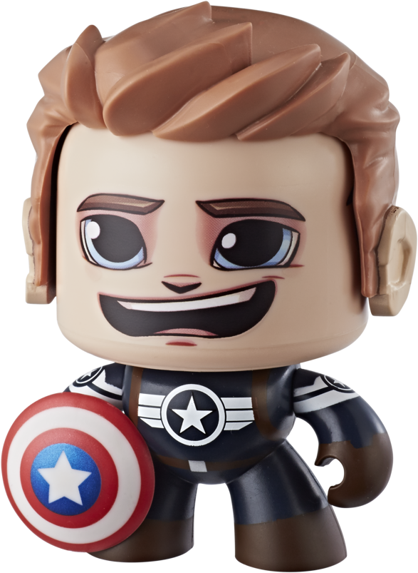Marvel Mighty Muggs Figure Assortment - Mighty Muggs Captain America (900x900), Png Download