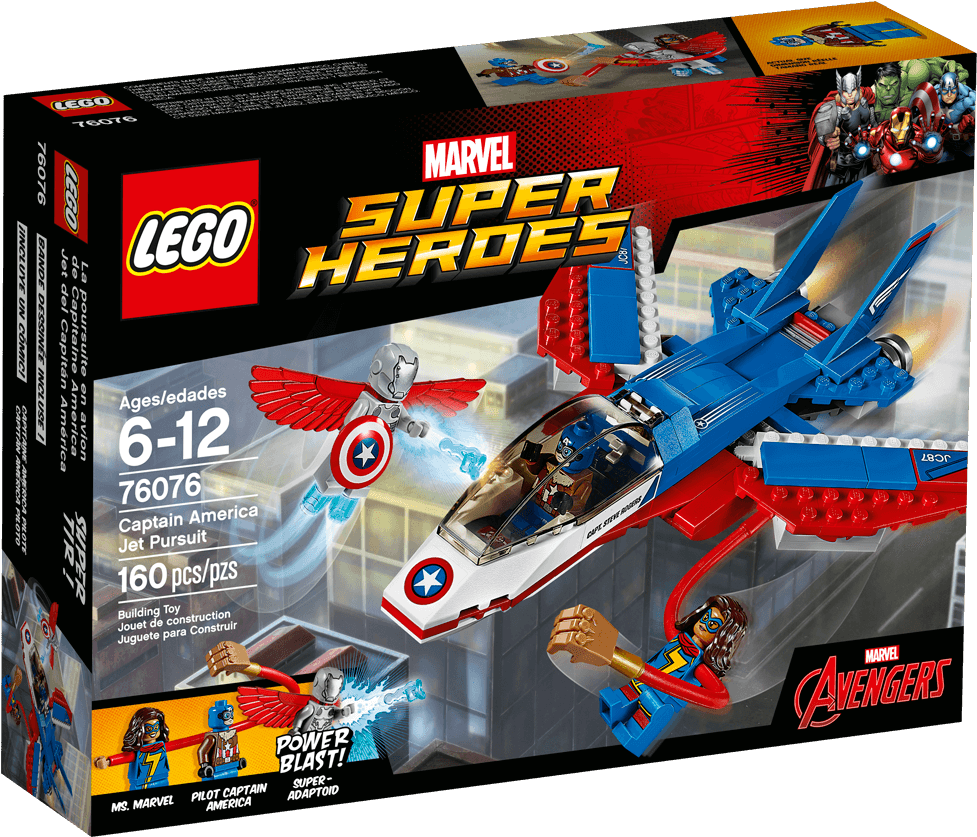 Captain America Jet Pursuit - Lego Marvel Super Heroes Captain America Jet Pursuit (1488x837), Png Download