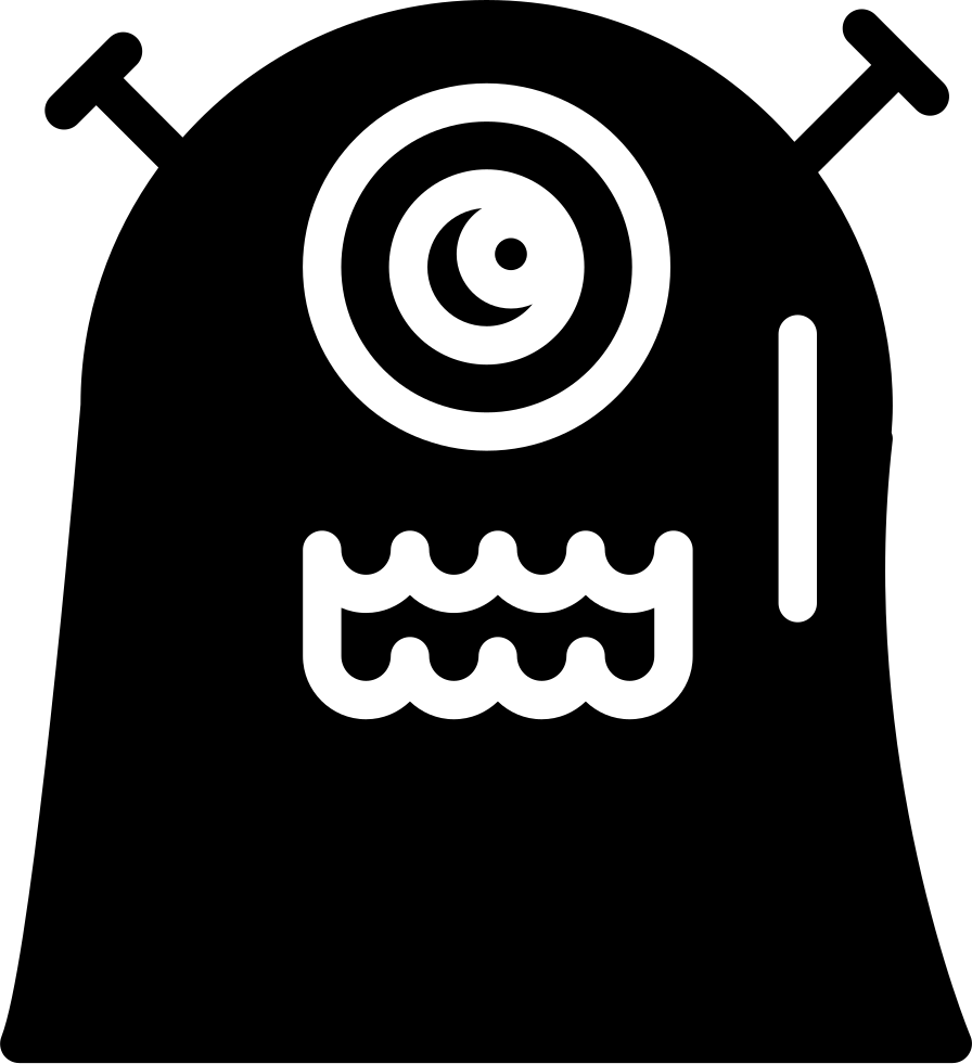 Robot Character With Antennas Couple One Big Eye And - Turn Off The Tv And Get Active (896x981), Png Download
