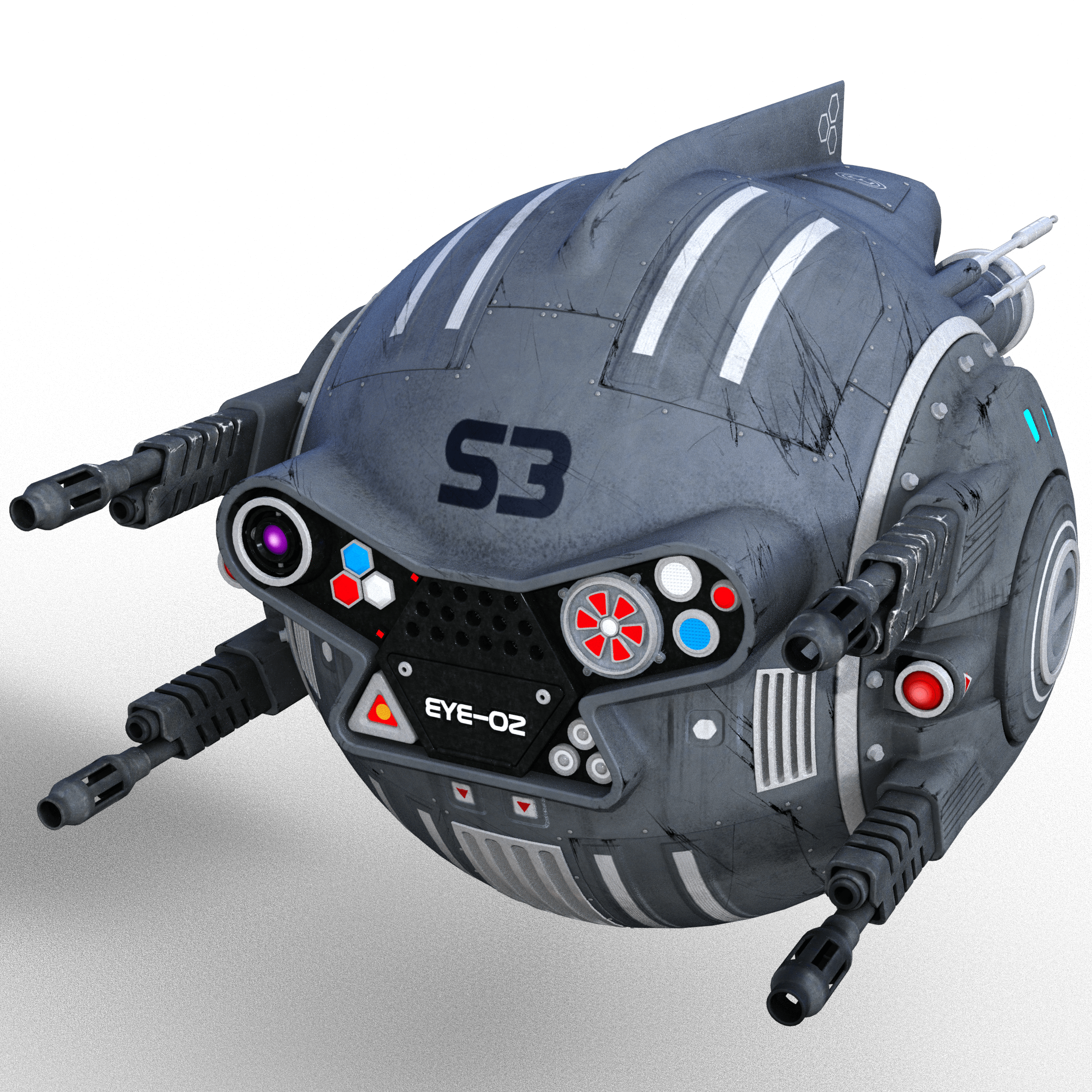 Drone1 - Sci Fi Attack Drone (2500x2500), Png Download