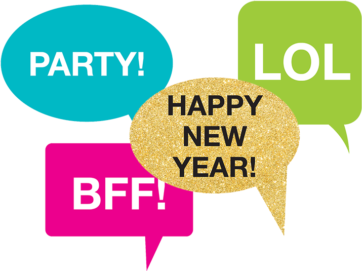 New Year Photo Booth Props - Graphic Design (760x560), Png Download